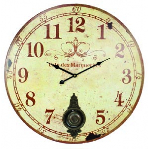 Large 23 Wall Clock With Pendulum Antique French Provincial Style Fre Large 23 Wall Clock With Pendulum Antique French Provincial Style Fre