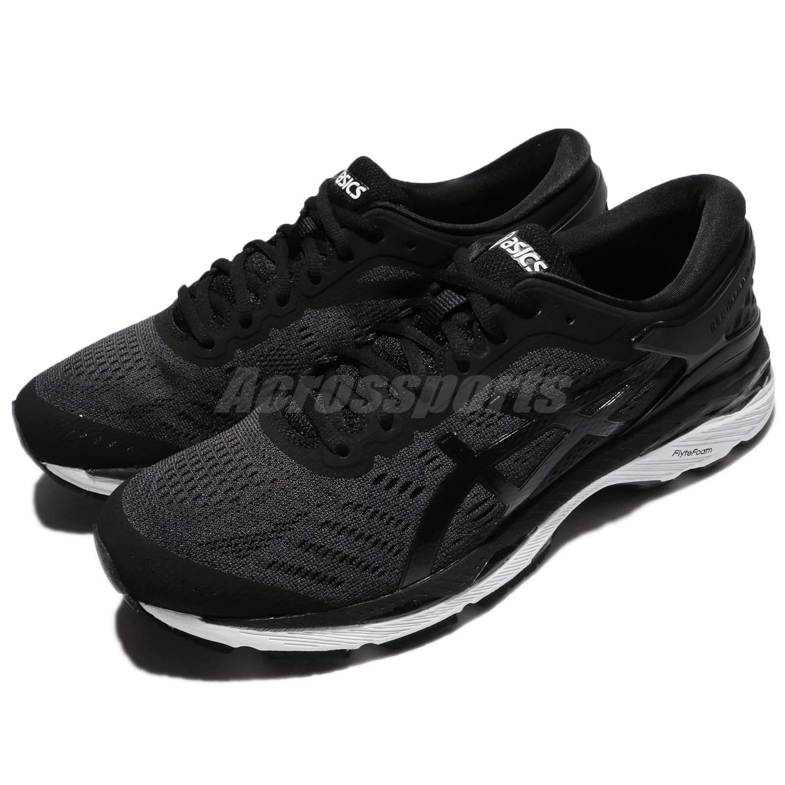 Asics Gel Kayano 24 Black White Men Running Shoes Sneakers Trainers T749N 9016 Asics Gel Kayano 24 Black White Men Running Shoes Sneakers Trainers T749N 9016