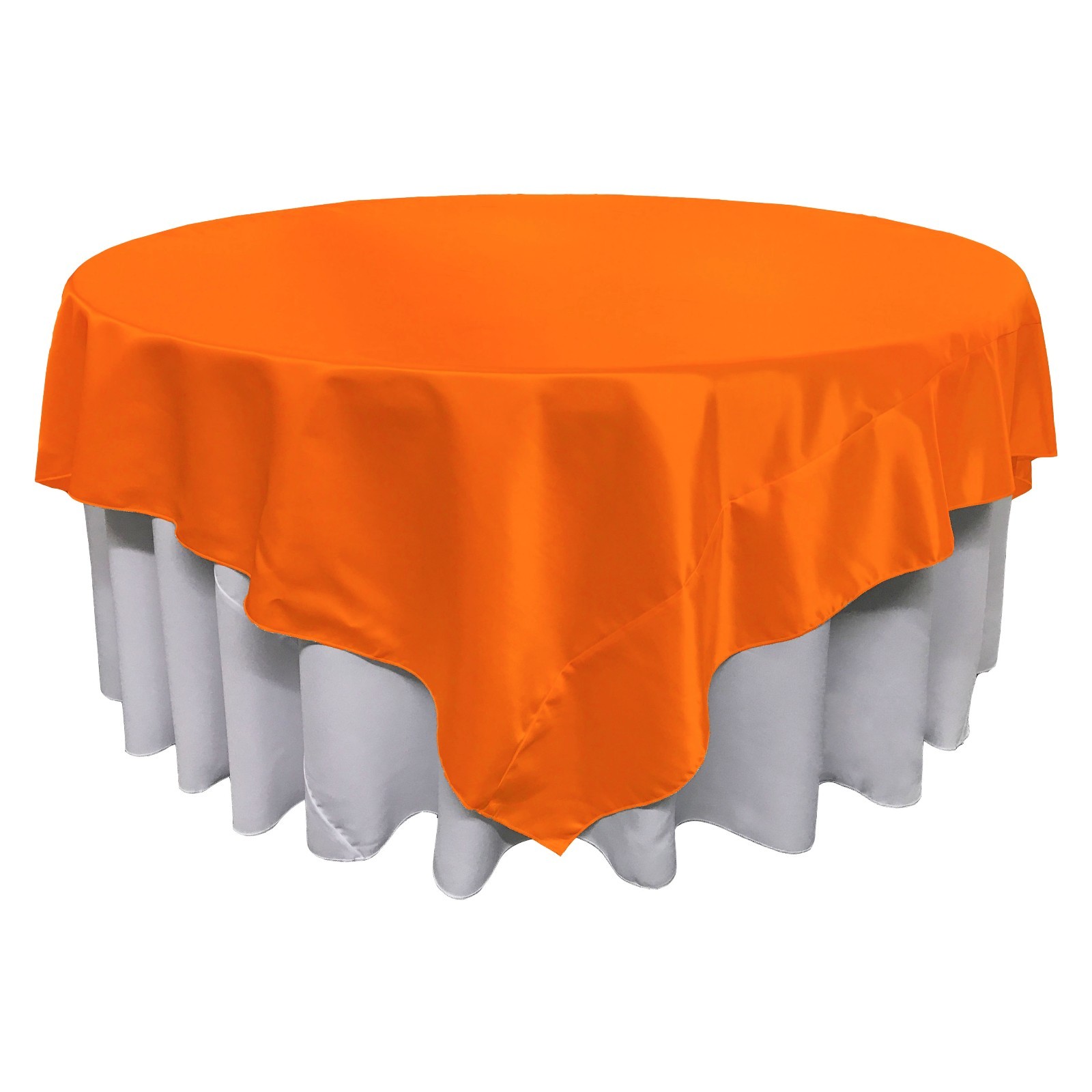 La Linen Square Bridal Satin Tablecloth 90 By Inch Made In Usa Picture 2 Of