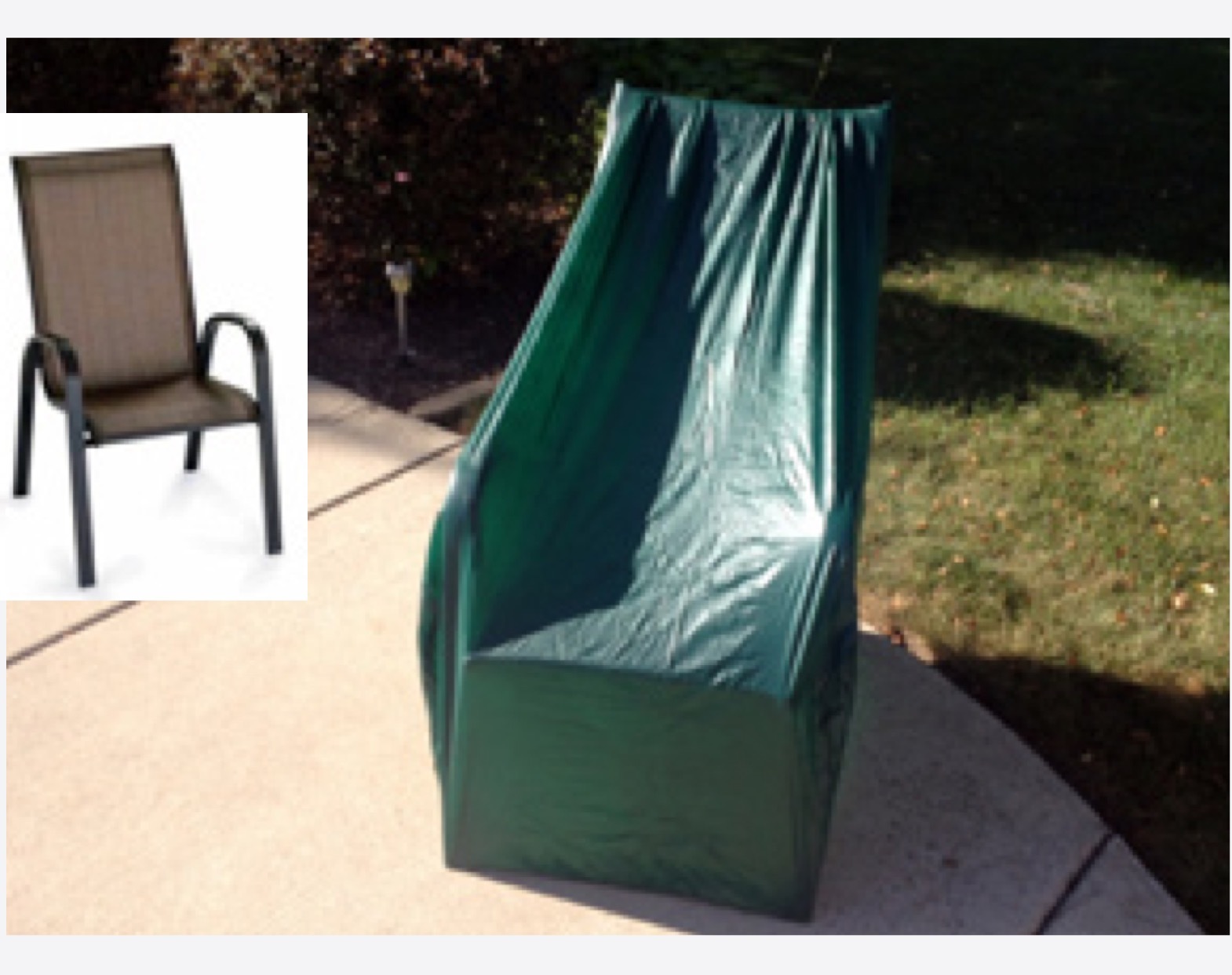 Endura Fit Green Patio Chair Vinyl Cover Picture 1 Of 2