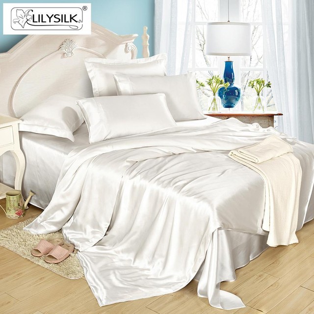 Lilysilk 25 Momme Luxury Bedding Set Duvet Cover Fitted Sheet Picture 5 Of 7