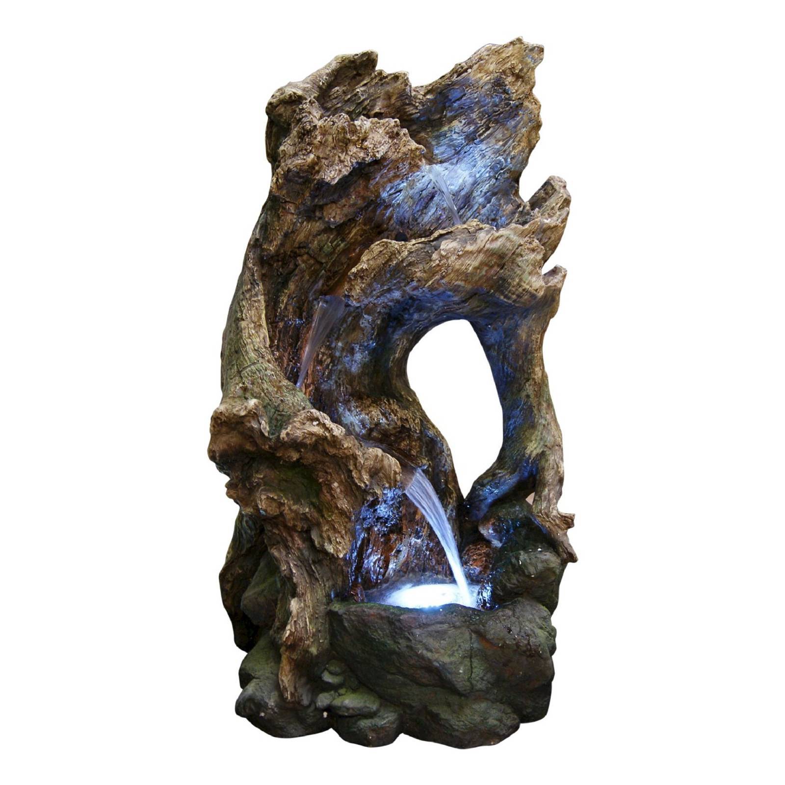 Alpine Polyresin Nature Outdoor Fountain With Led Lights Picture 1 Of