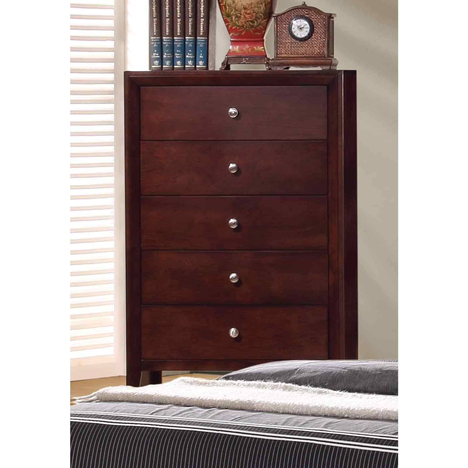 Coaster Serenity 5 Drawer Chest In Merlot Brand New T