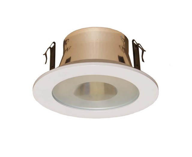 4 Inches Semi Frosted Lens Shower Trim For Line Voltage Recessed Fit 4 Inches Semi Frosted Lens Shower Trim For Line Voltage Recessed