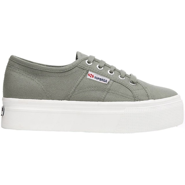 Superga 2790 Acotw Linea Up and Down Gray Dark Sage Womens Canvas Trainers Superga 2790 Acotw Linea Up and Down Gray Dark Sage Womens Canvas Trainers
