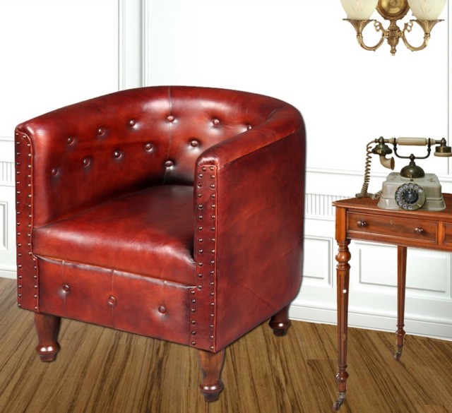 Vintage Leather Armchair Antique Lounge Chair Brown Oned Tub Vintage Leather Armchair Antique Lounge Chair Brown Oned Tub Seat Furniture