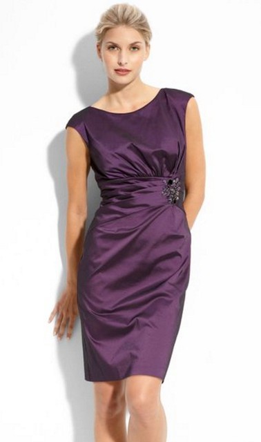 Eggplant Taffeta Dress