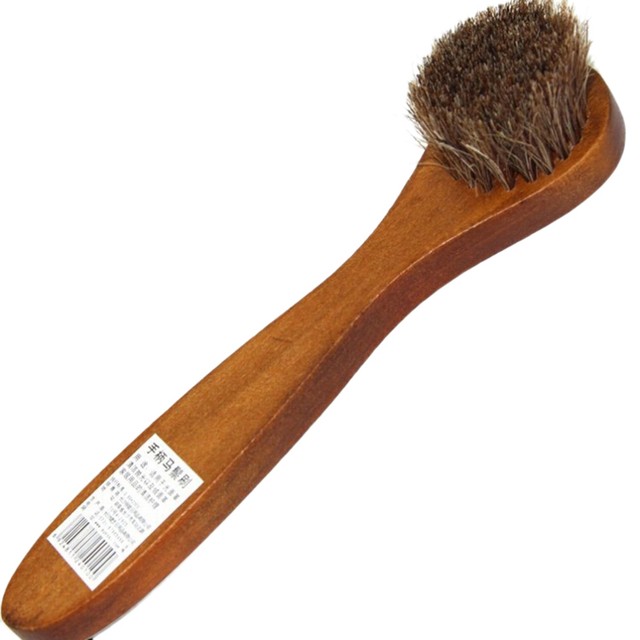 Long Handle Wood Bristle Horse Shoe Hair Brush Boot Polish Shine Long Handle Wood Bristle Horse Shoe Hair Brush Boot Polish Shine Dauber Bh