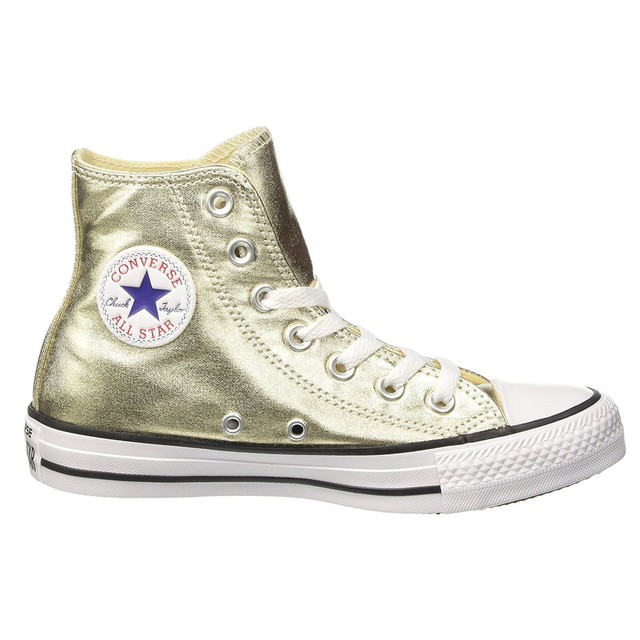 NUOVO Converse UK 6 39 All Star Alta Hi Tops Scarpe da ginnastica metallico LIGHT GOLD NUOVO Converse UK 6 39 All Star Alta Hi Tops Scarpe da ginnastica metallico LIGHT GOLD