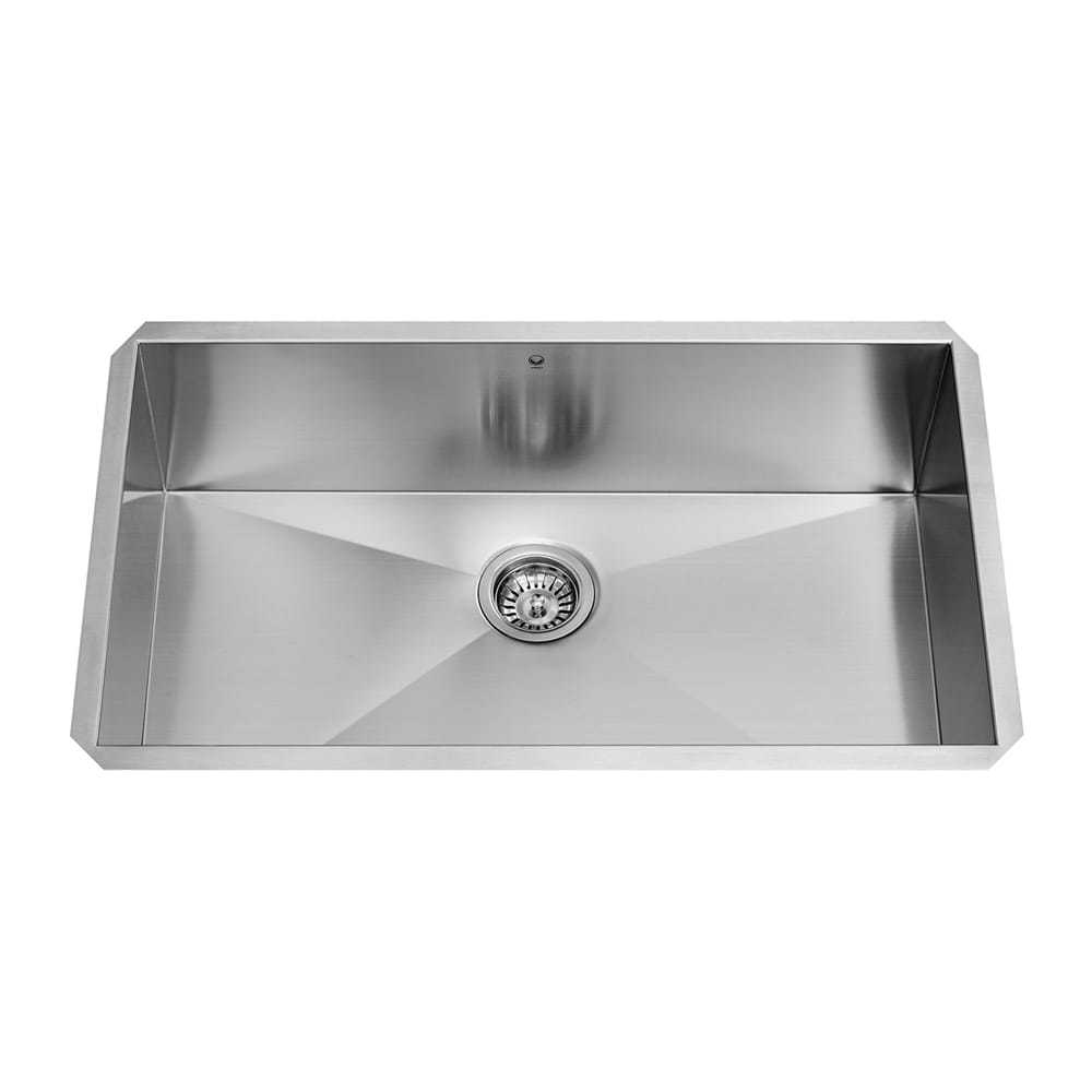 Vigo Industries Vg3219c 32 Inch Undermount Stainless Steel 16 Gauge Undermount Stainless Steel 16 Gauge Single Bowl Kitchen Sink Be The First To Write A Review About This Picture 1 Of