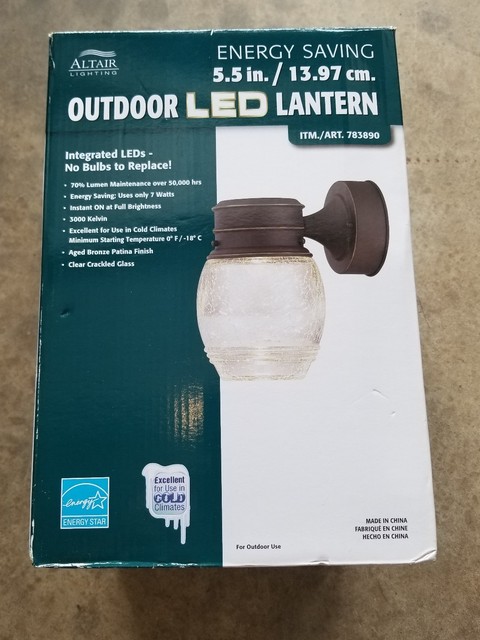 Altair Lighting Outdoor Led Energy Saving Lantern 5 Aged Bronze New Altair Lighting Outdoor Led Energy Saving Lantern 5 Aged Bronze