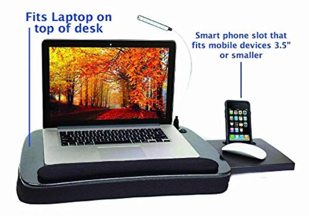 Birdrock Home Sofia Sam Multi Tasking Memory Foam Lap Desk Black 2