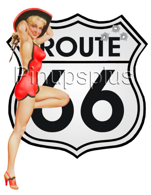 Pinup Girl Waterslide Decal Sticker Cowgirl Route 66 S157 Ebay 