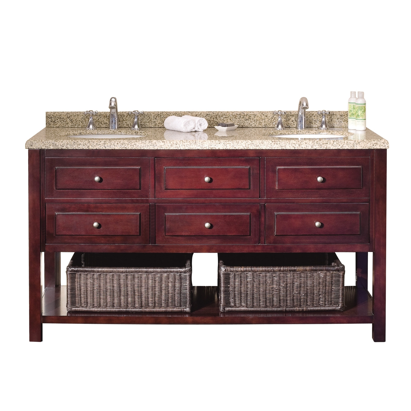 Ove Danny 60 Double Sink Bathroom Vanity In Chocolate Finish Ebay
