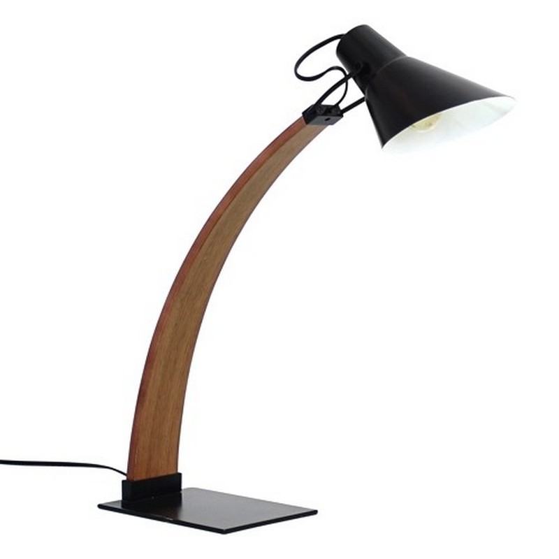 Lumisource Noah Table Lamp In Walnut And Black Picture 1 Of