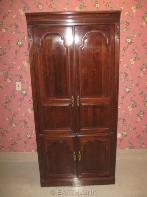 Ethan Allen Georgian Court Cherry Entertainment Center TV Wall Unit ... Ethan Allen Georgian Court Cherry Entertainment Center TV Wall Unit ...