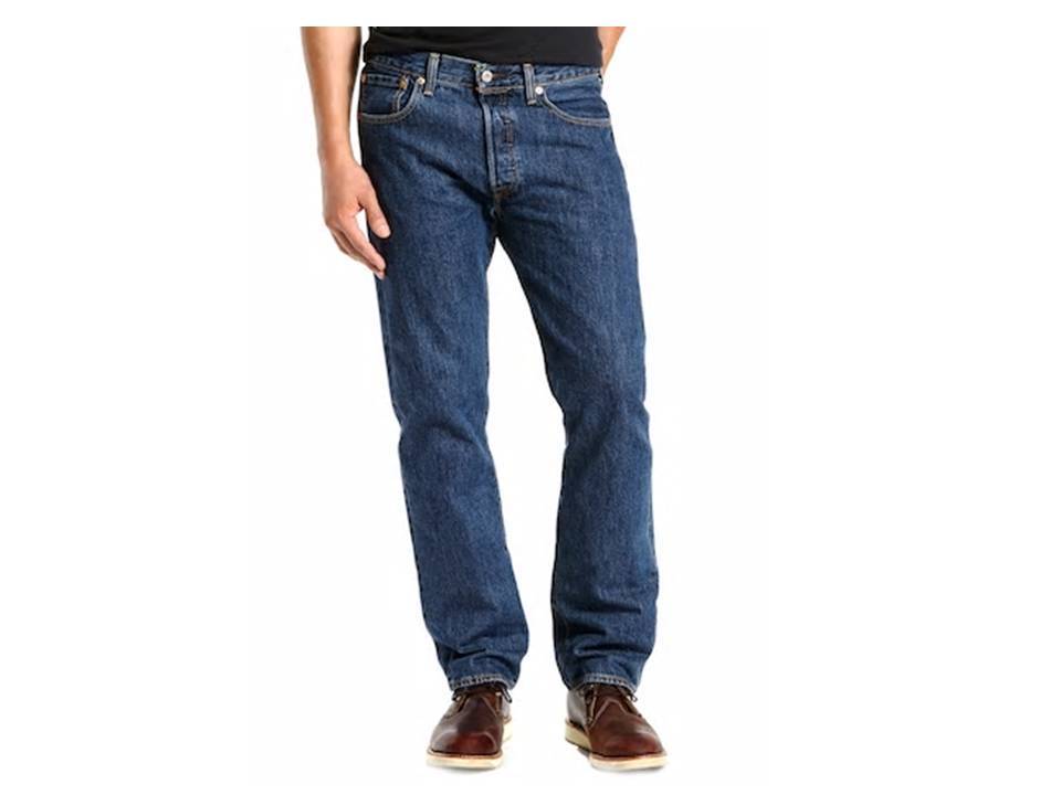 Levi's 501 Men's Original Fit Button Fly Jeans Dark Stonewash 32 36 ... Picture 1 of 1