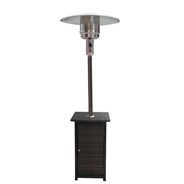 Gardensun 41k Btu Durable Steel Adjule Heat Woven Base Propane 41 000 Btu Square Wicker Adjule Propane Patio Heater With Woven Base New
