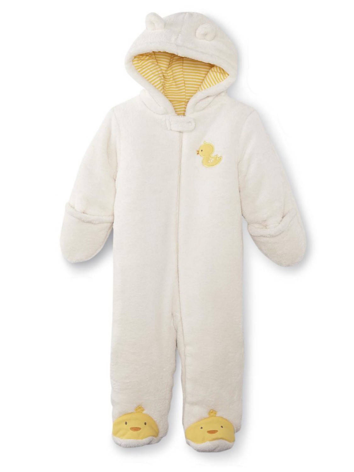 Little Wonders Infant Boys Girls Ivory Duckling Bunting Plush Baby