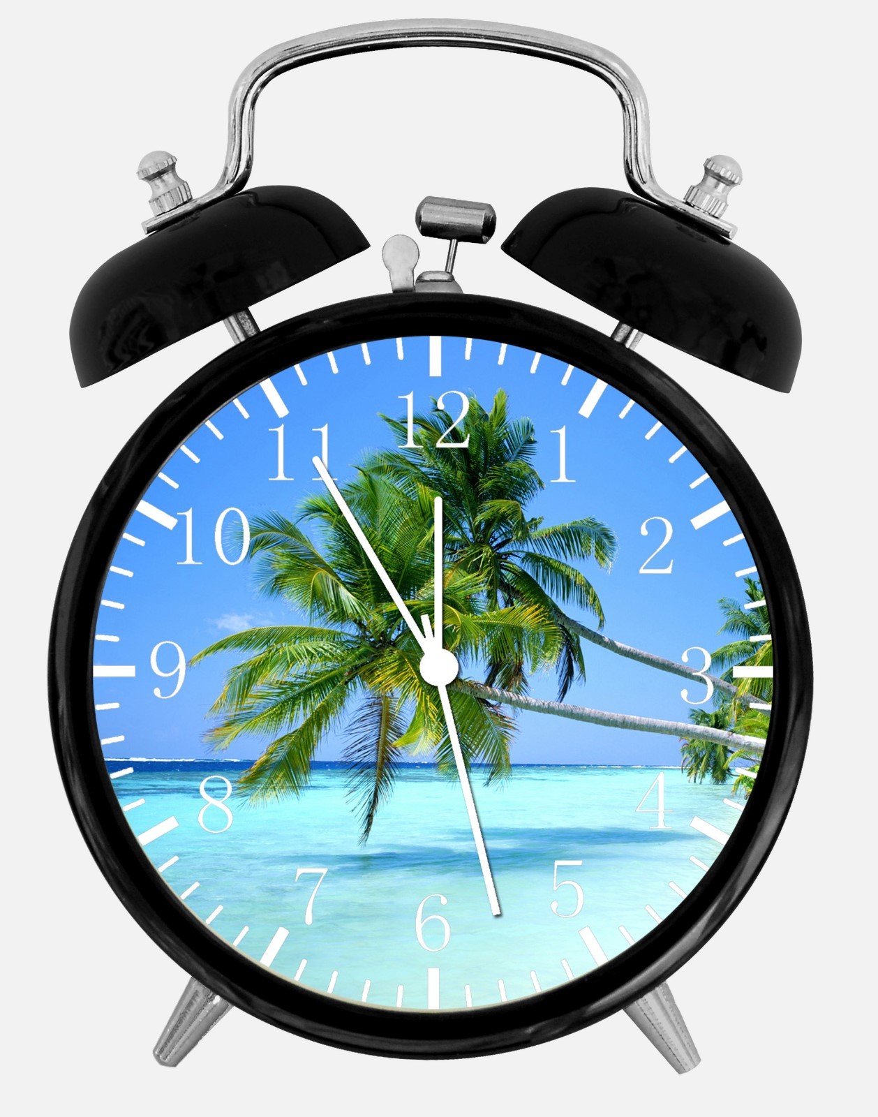 Palm Tree Beach Alarm Desk Clock 3 75 Home Or Office Decor E39 For Picture 1 Of