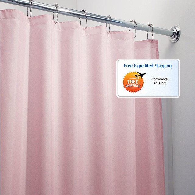 Pink 100 Waterproof Fabric Shower Curtain Liner By Interdesign Pink Bathroom Shower Curtain 72 X Mold Mildew Free Water Repellent Soft New