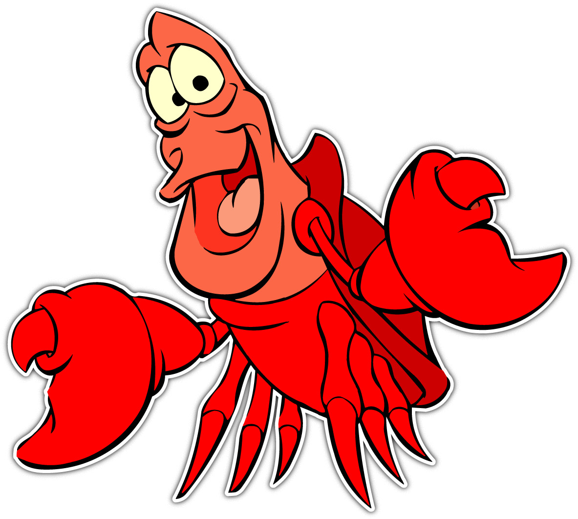 Uncategorized Sebastian The Crab sebastian crab little mermaid cartoon car bumper vinyl sticker picture 1 of 1