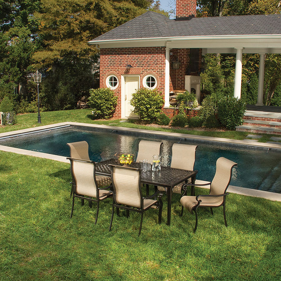 Hanover Brigantine 7 Piece Outdoor Dining Patio Set Brigantine7pc Picture 1 Of