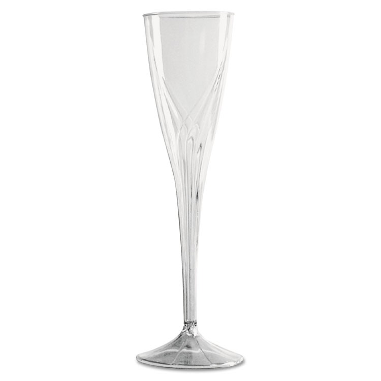 Wna Classicware One Piece Clear Plastic 5 Oz Champagne Flutes 10 Picture 1 Of