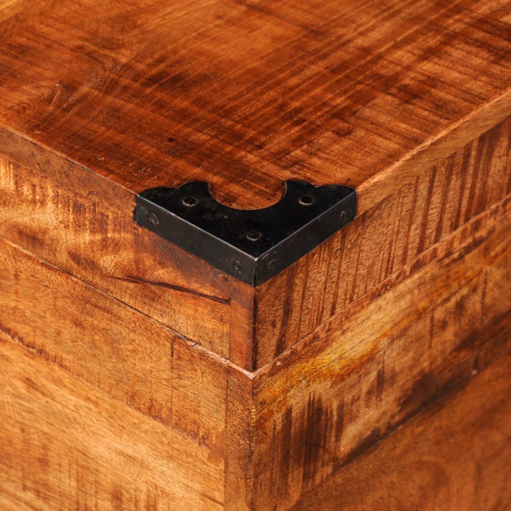 Vidaxl Rough Mango Wood Blanket Toy Storage Chests Bo Trunks Home 7