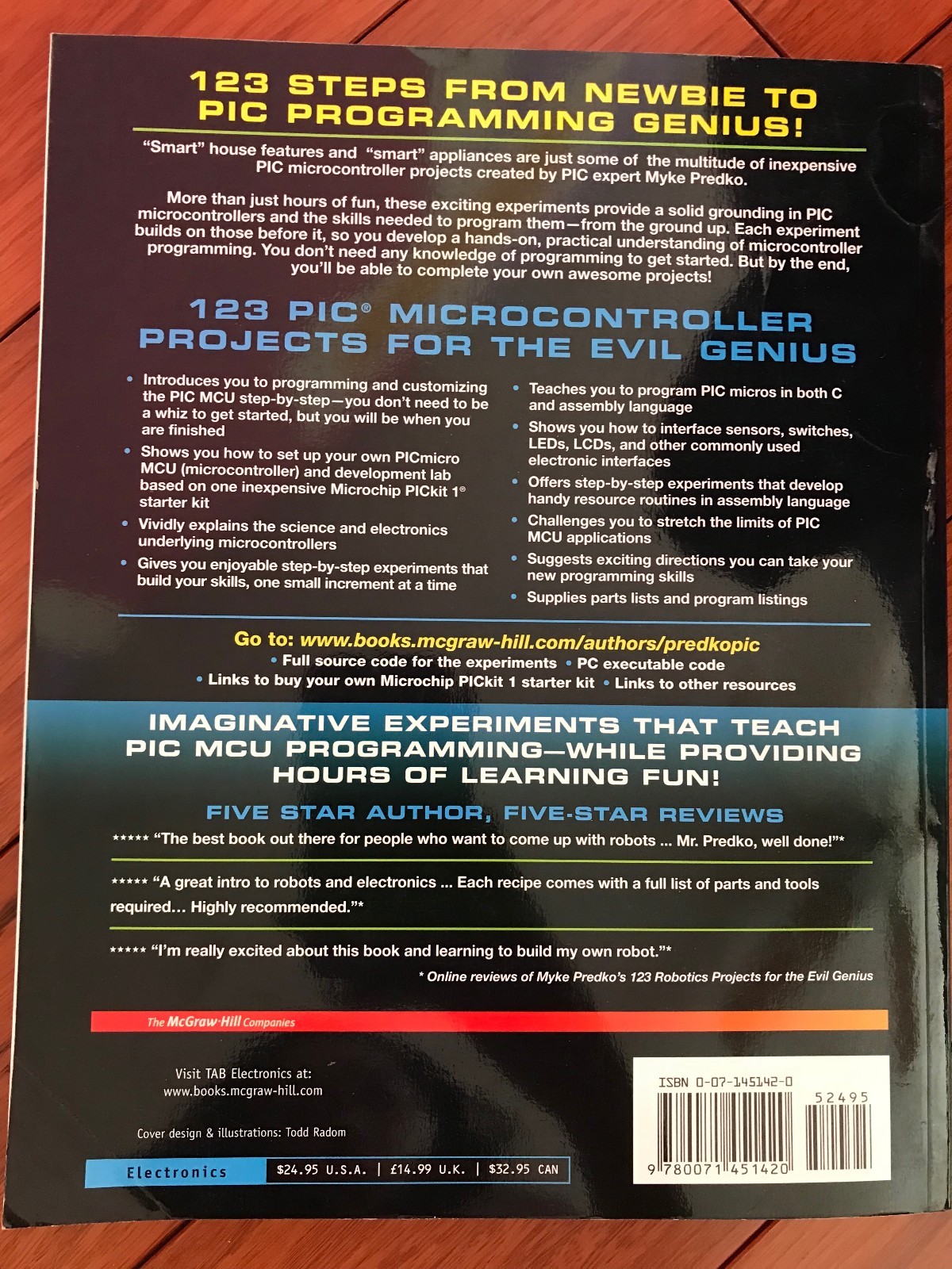 Evil Genius: 123 PIC Microcontroller Experiments for the Evil Genius by Myke Predko (2005, Paperback) | eBay