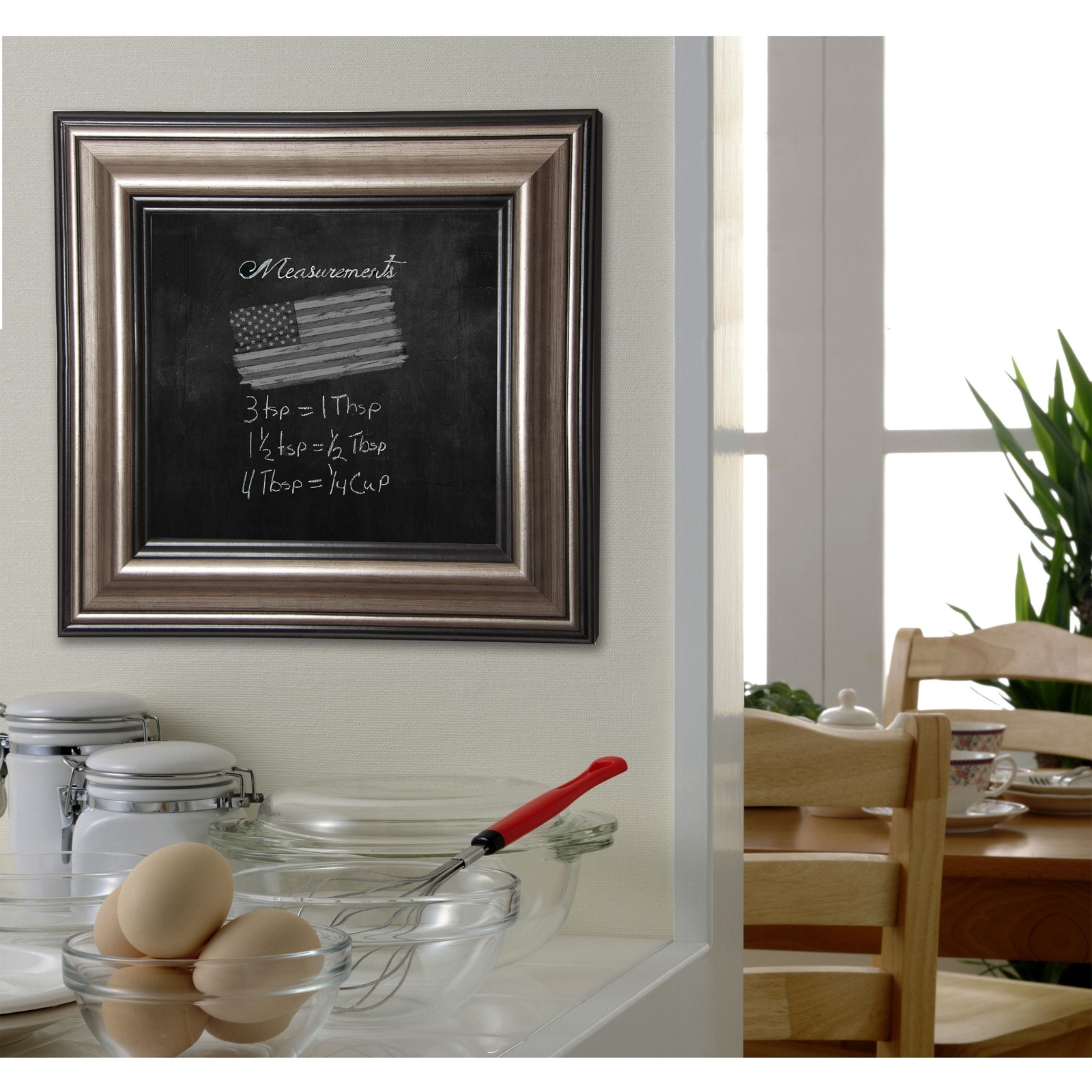 Rayne Mirrors American Made Antique Silver Blackboard Chalkboard Picture 1 Of 4