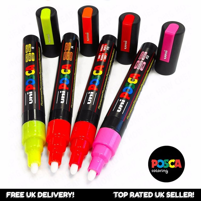 Uni POSCA Pc-5m Paint Marker Art Fabric Metal Glass Pen - Assorted ... Uni POSCA Pc-5m Paint Marker Art Fabric Metal Glass Pen - Assorted ...