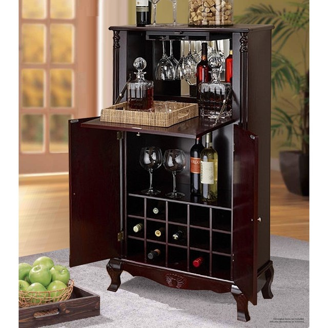 wine bottle storage furniture. bar cabinet wood wine rack storage shelves stemware 15 bottle wooden furniture