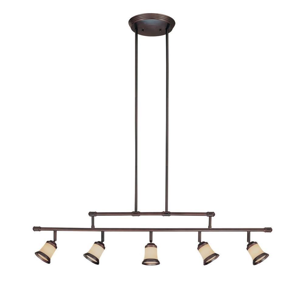Hampton Bay 5 Light Antique Bronze Adjule Height Track Lighting Picture 1 Of