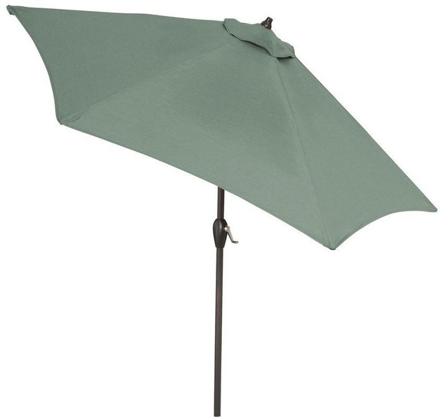 Hampton Bay 9 Ft Aluminum Patio Umbrella Spa Crank Tilt Cover Hampton Bay 9 Ft Aluminum Patio Umbrella In Spa Push On Tilt 3 Position New