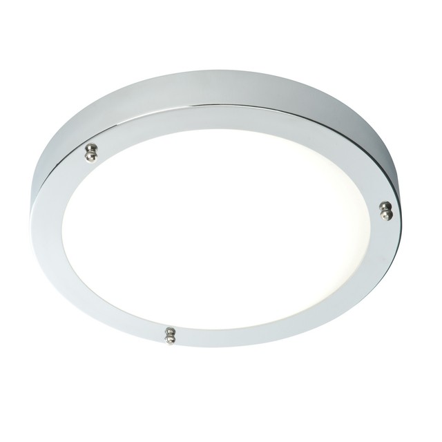 Portico Ip44 Flush Round Chrome Plated 300mm Led Bathroom Ceiling Saxby Portico Ip44 Flush Round Chrome Plated Led Bathroom Ceiling Light 54676