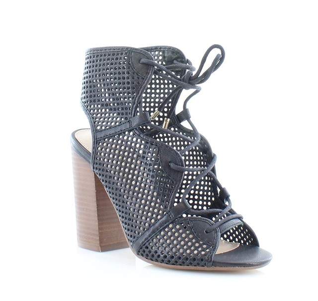ALDO Womens Alicya Heeled Sandal Black Leather Size 80 ALDO Womens Alicya Heeled Sandal Black Leather Size 80