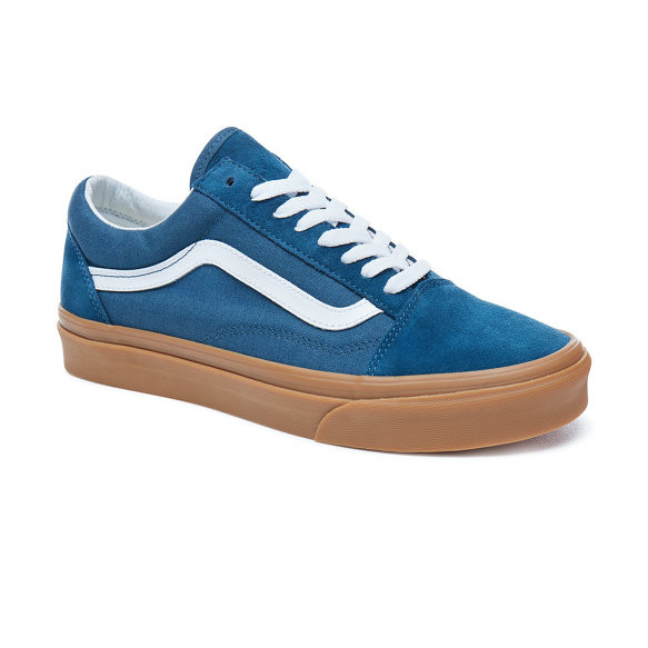 Vans Authentic Old Skool Sneaker in pelle scamosciata che riflette Pond GOMMA BLU Supreme Classic era Vans Authentic Old Skool Sneaker in pelle scamosciata che riflette Pond GOMMA BLU Supreme Classic era