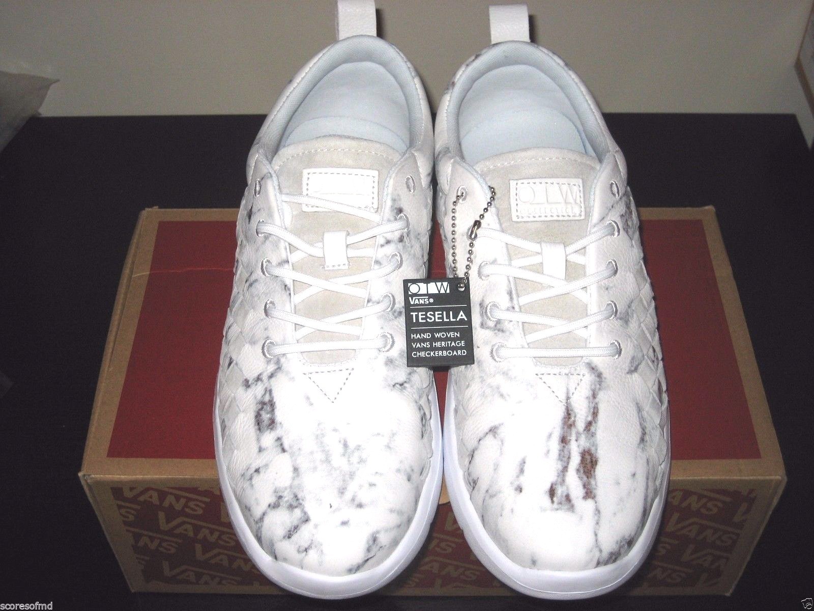 vans mens otw tesella trainers marble white print vans mens otw tesella trainers marble white print