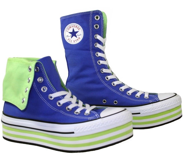 Men's Women's CONVERSE XHI PIATTAFORMA STELLA All Top Verde Scarpe Da Ginnastica Blu TG UK 8.5 Men's Women's CONVERSE XHI PIATTAFORMA STELLA All Top Verde Scarpe Da Ginnastica Blu TG UK 8.5