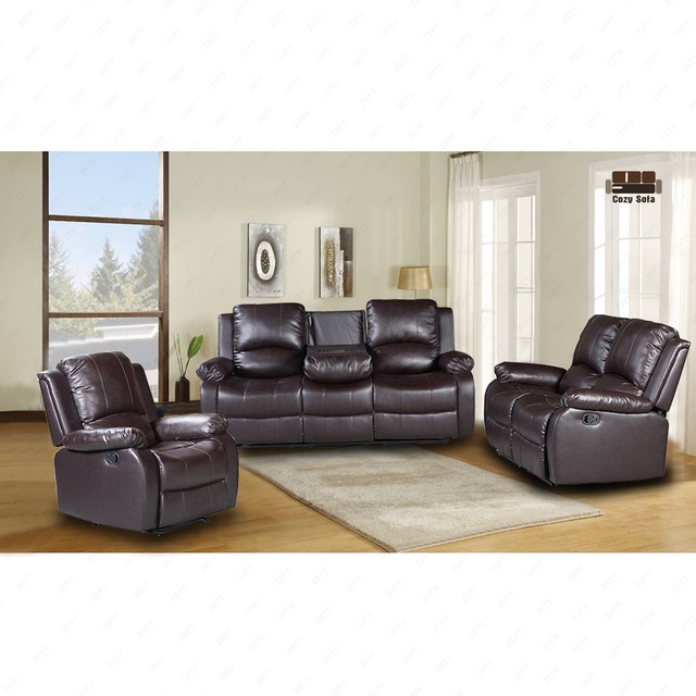 3 2 1 Seater Couch Leather Recliner Sofa Suite Living Room Brown Ebay Brown Elegant 3 2 1 Seater Leather Recliner Sofa Bonded Suite