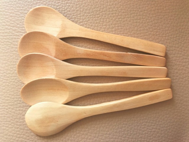 5 X Mini Small Wooden Spoons Equipment Kitchenware Lap E Spoon 5 X Mini Small Wooden Spoons Equipment Kitchenware Lap E Spoon Beauty Salt