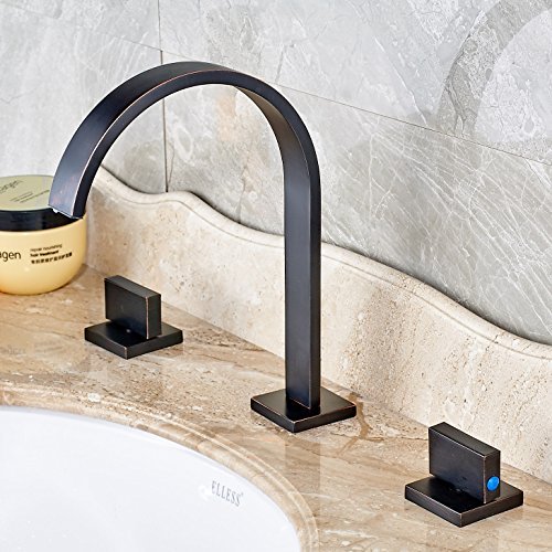 Rozin Widespread 3 Holes Bathroom Sink Faucet Two Handles Basin ... Rozin Widespread 3 Holes Bathroom Sink Faucet Two Handles Basin ...