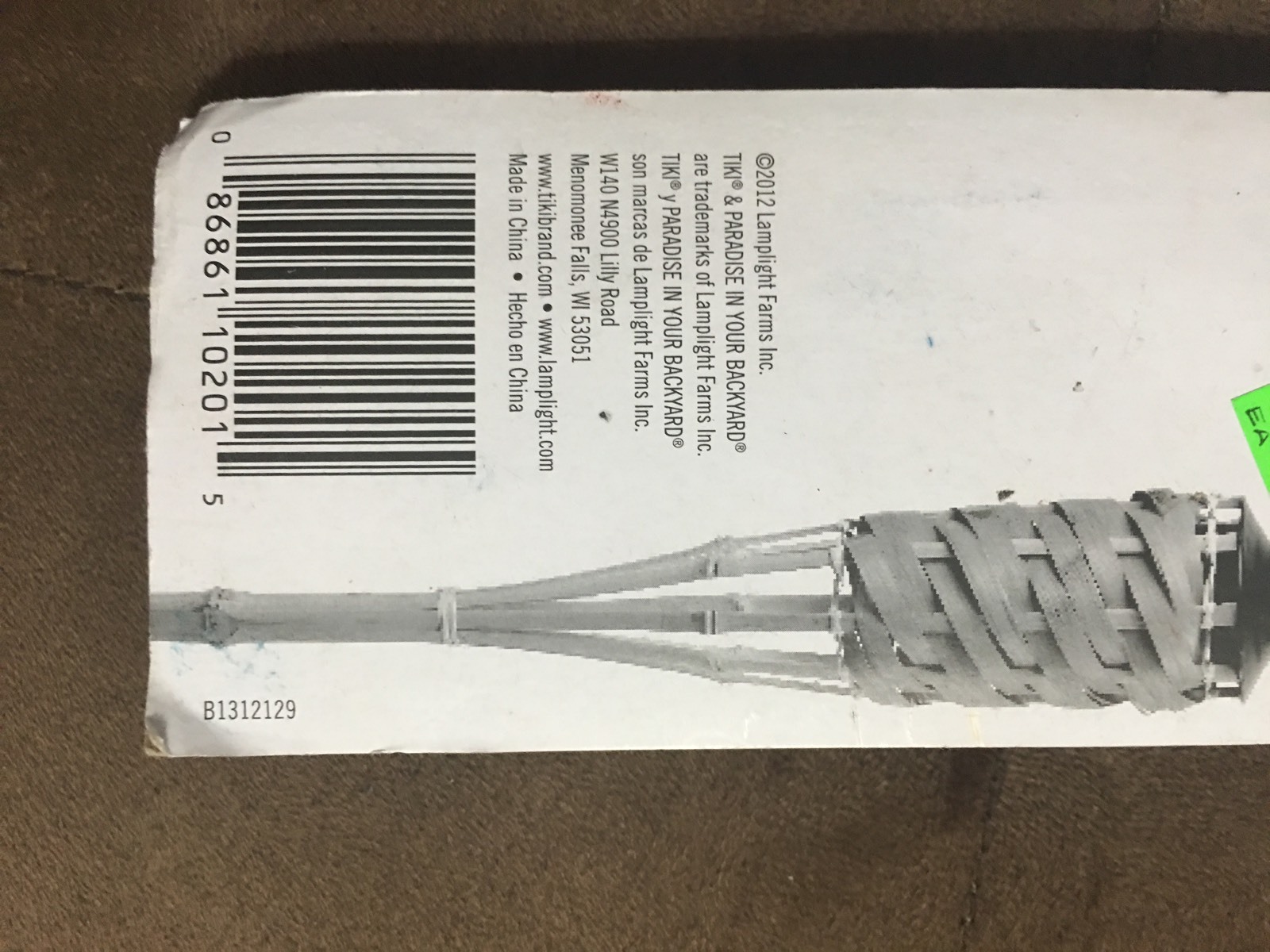 Lamplight Tiki 1312129 Replacement Fiberglass Torch Wick Brand New T
