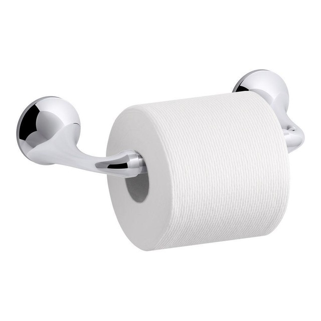 Kohler Elliston Pivoting Double Post Toilet Paper Holder Polished Elliston Pivoting Double Post Toilet Paper Holder In Polished Chrome