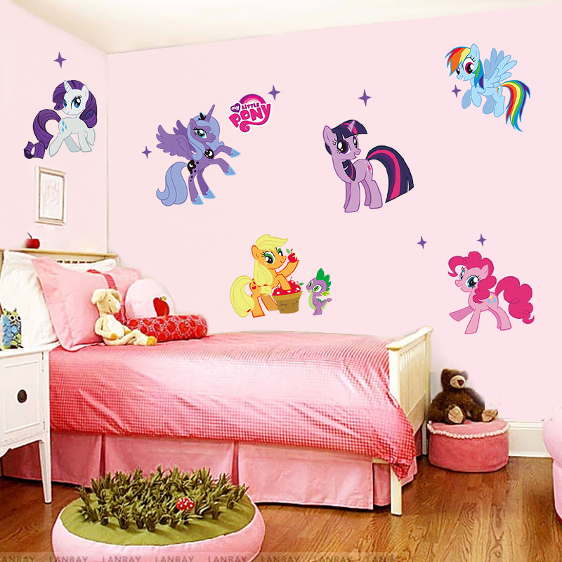 Wall Sticker Hot Cartoon My Little Pony Decals Kids Nursery Decor Picture 1 Of 6