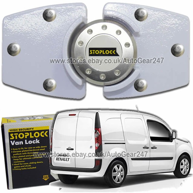 White Stoplock Renault Kangoo High Security Anti Theft Van Door Lock White Stoplock Renault Kangoo High Security Anti Theft Van Door Lock