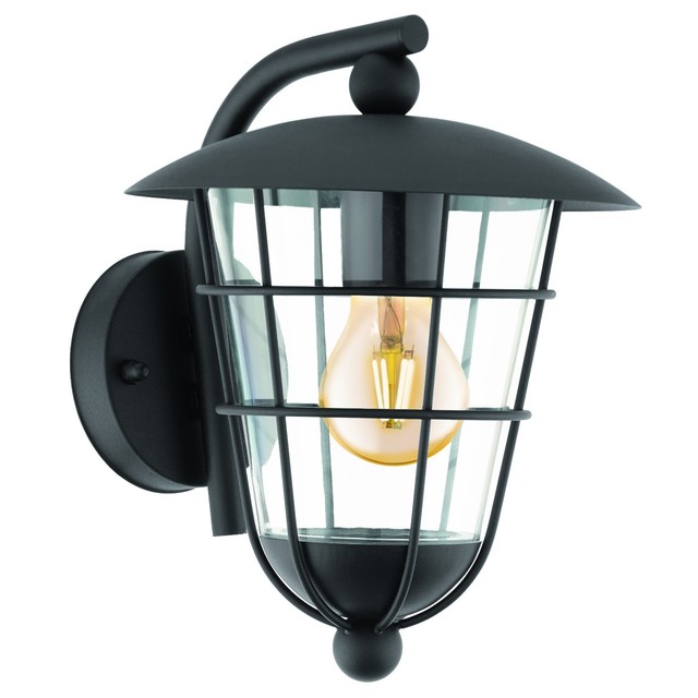 Eglo 94841 Pulfero Single Outdoor Wall Light Galvanised Steel Black Eglo 94841 Pulfero Single Outdoor Wall Light Galvanised Steel Black Plastic