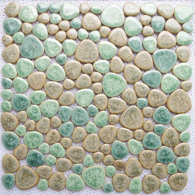 11pcs Ceramic Pebble Mosaic Tile Kitchen Bathroom Shower Floor Wall New 11pcs Ceramic Pebble Mosaic Tile Kitchen Bathroom Shower Floor Wall Tiles
