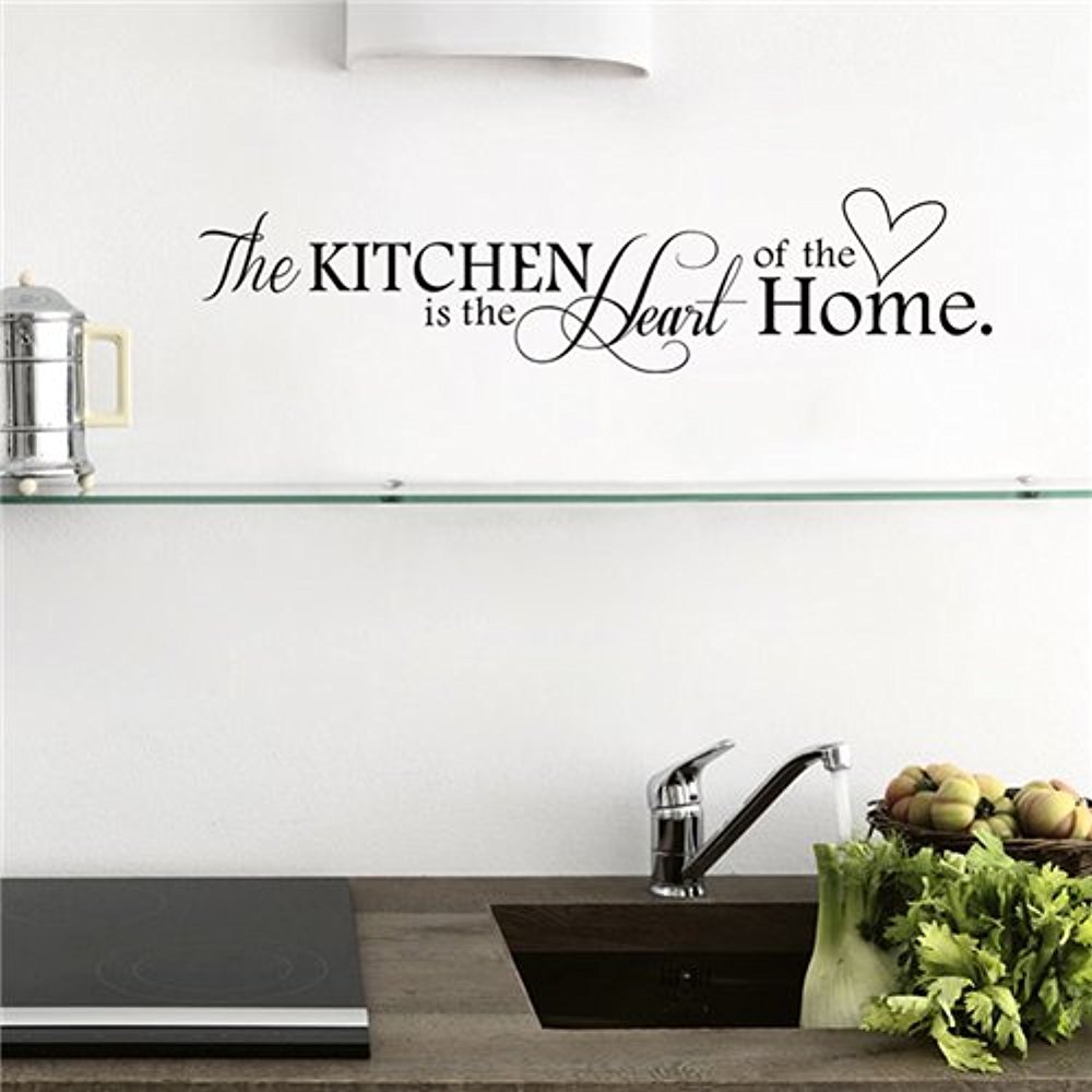 Kitchen Wall Stickers Home Decor Dining Cooking Quote Decal Heart Picture 1 Of 5